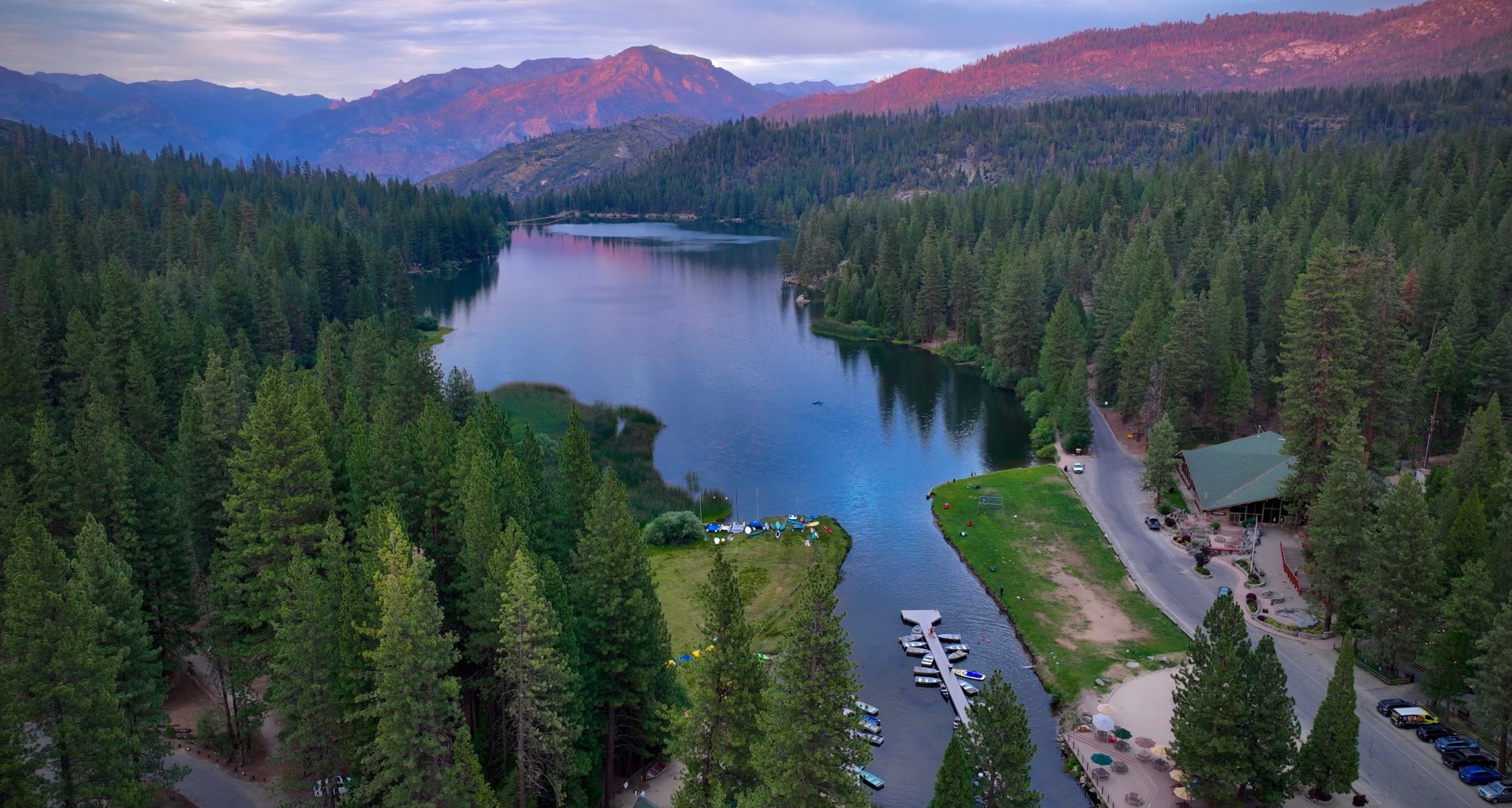 Aerial view of Hume Lake