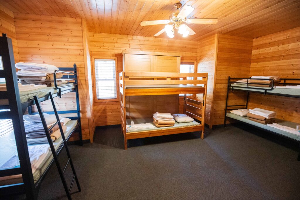 photo of standard lodging with linens