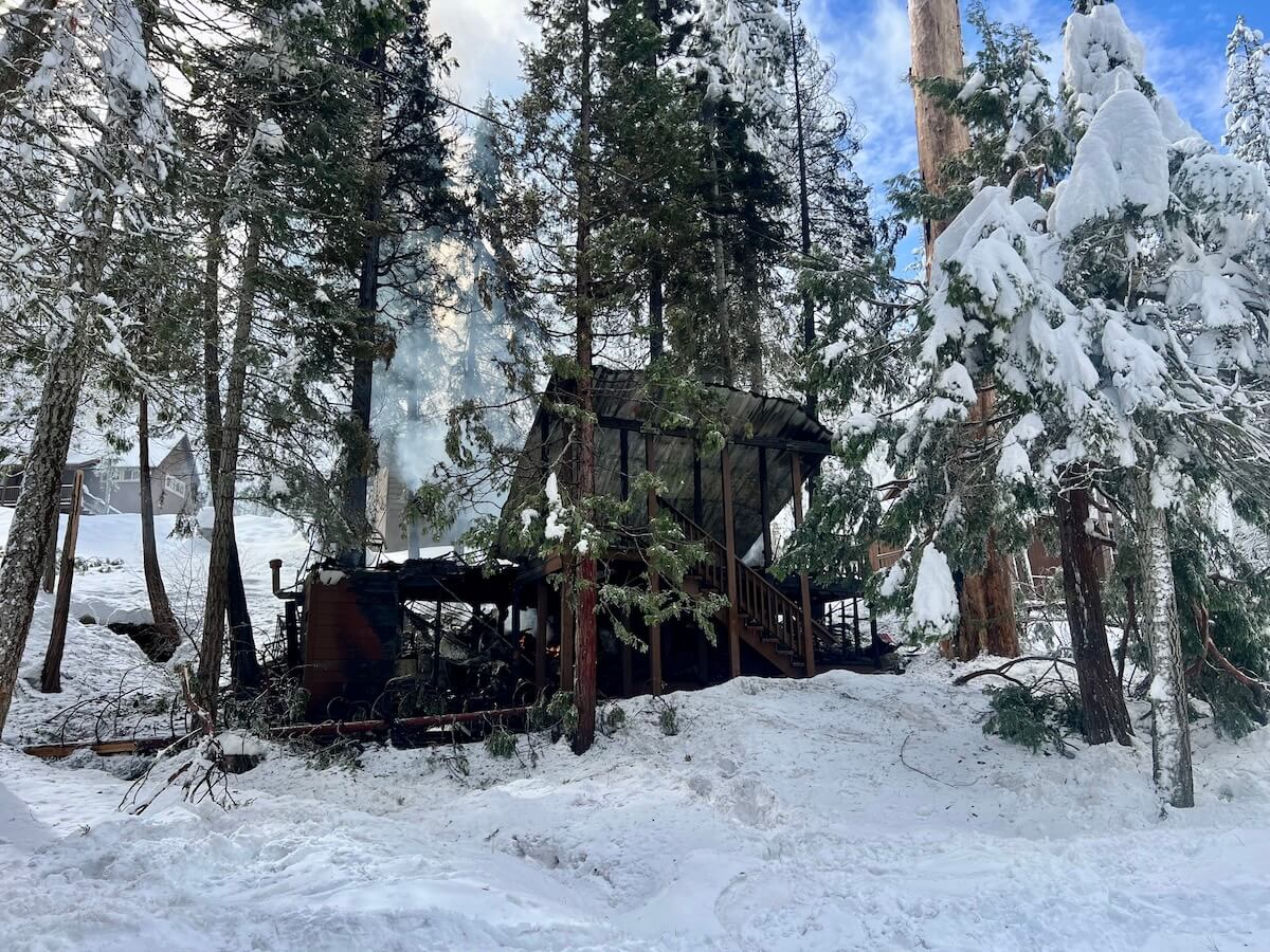 Fir Dorm burned down after a tree fell on the power lines.